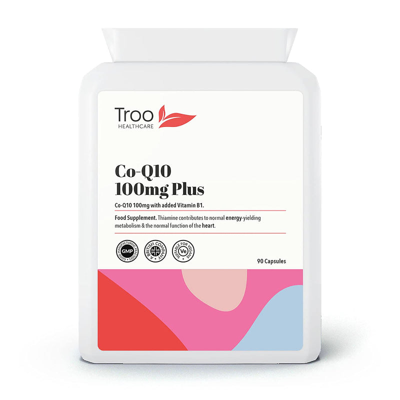 [Australia] - Co-Enzyme Q10 Supplement (CoQ10) - 100 milligrams 90 Vegetarian Capsules - Naturally Fermented Trans Form for High Absorption - UK Manufactured to GMP Standards 