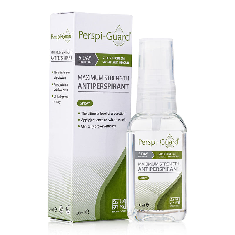 [Australia] - Perspi-Guard Maximum Strength Antiperspirant Spray, Strong Deodorant for Excessive Sweating & Hyperhidrosis Treatment, Lasts up to 5 Days -- Unscented (30ml) 