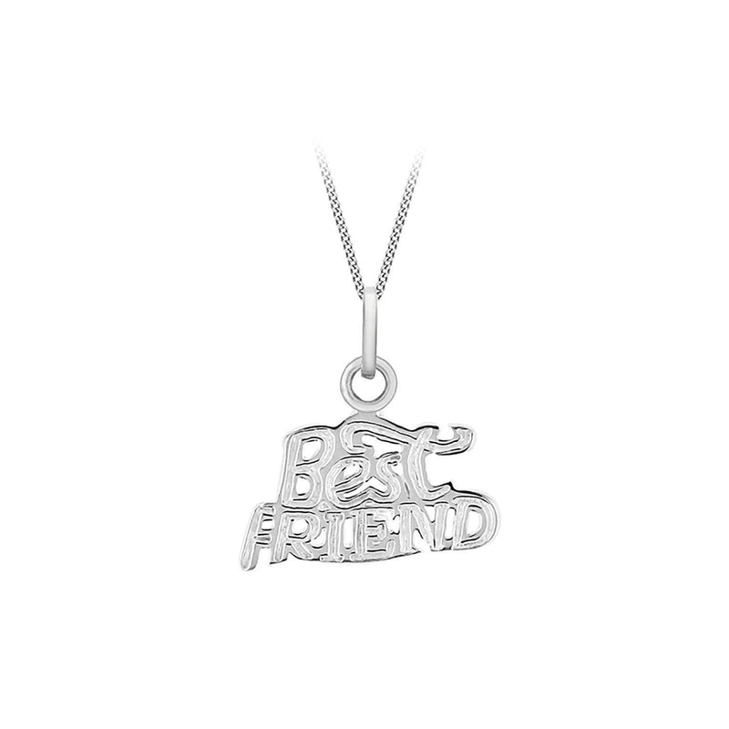 [Australia] - Tuscany Silver Sterling Silver Best Friends Pendant on Curb Chain of 46cm/18 
