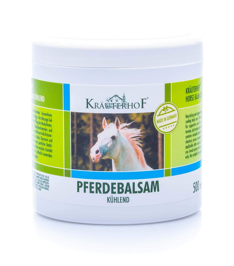 [Australia] - Kräuterhof Horse Balm Cools and Revitalises Precious Herbal Extracts from Horse Chestnut Arnica Rosemary and Mint Oil 500 ml Tub Sealed with Aluminum Foil 500 ml (Pack of 1) 