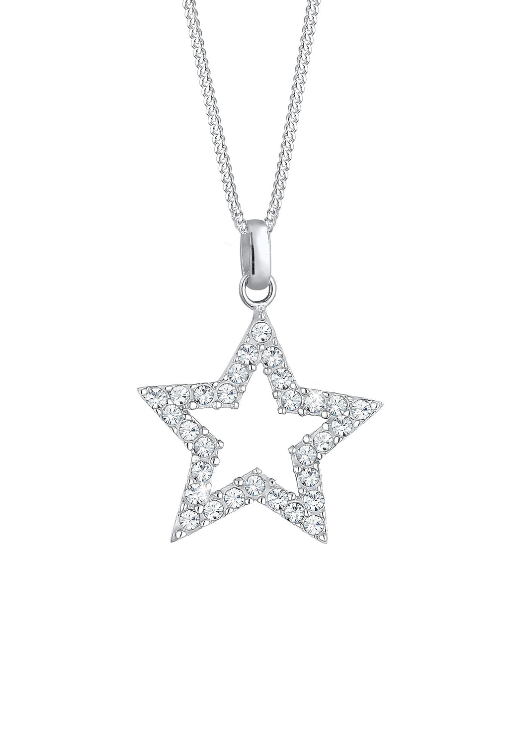 [Australia] - Elli Necklace Women Star Pendant Trend Basic with Swarovski® Crystals in 925 Sterling Silver 