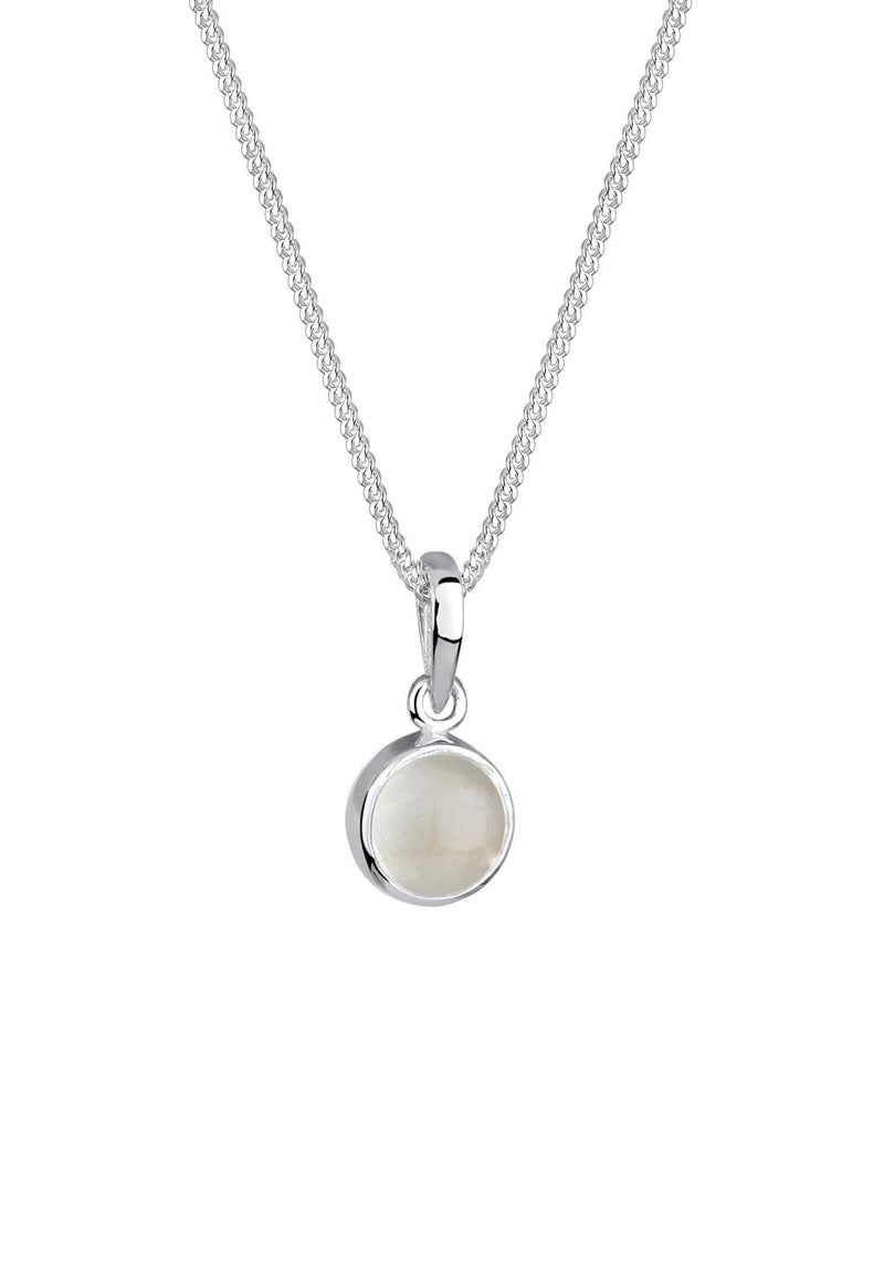 [Australia] - Elli Necklace Women Pendant Basic with Moonstone Pendant in 925 Sterling Silver 