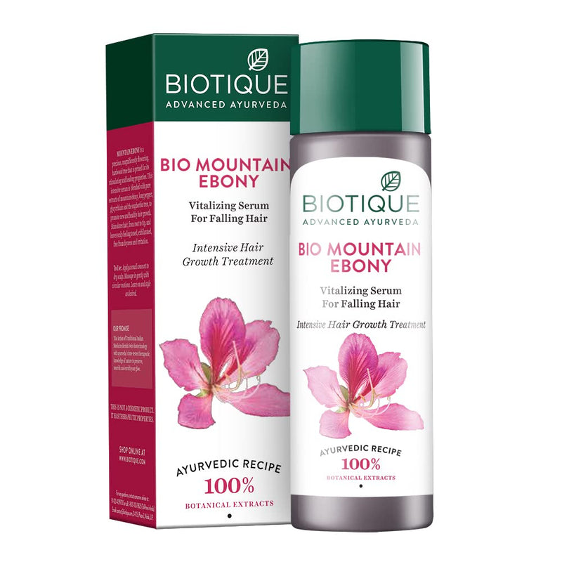[Australia] - BIO Mountain Ebony Fresh Growth stimulating Vitalizing Serum For Falling Hair Intensive Hair Growth Treatment-120 ML/4.06Fl.Oz. I Soothes The Flaky Scalp And Leaves It Free From Irritation And Dryness 