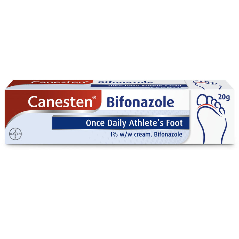 [Australia] - Canesten Bifonazole Once Daily Athlete’s Foot 1% w/w Cream | Effective Athlete’s Foot Treatment | Canesten's Most Convenient Treatment | Only 1 Application Per Day | Antifungal Cream | 20 g 