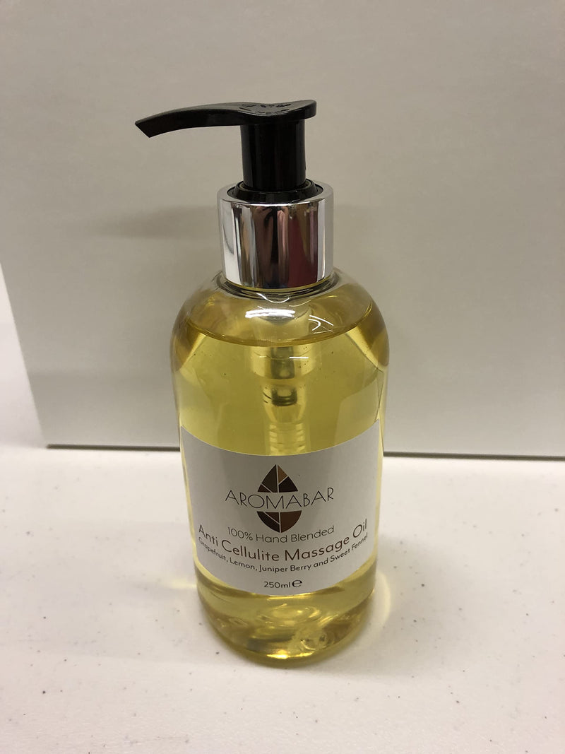 [Australia] - Anti Cellulite Massage Oil 250ml Pump Dispenser with Grapefruit Lemon Juniper Fennel Pure Essential Oils 