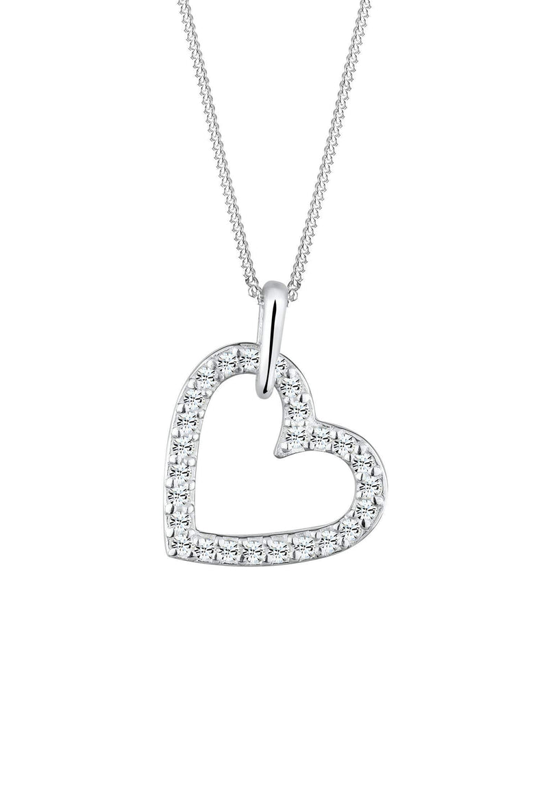 [Australia] - Elli Women's 925 Sterling Silver Crystals Heart Pendant Necklace 45 