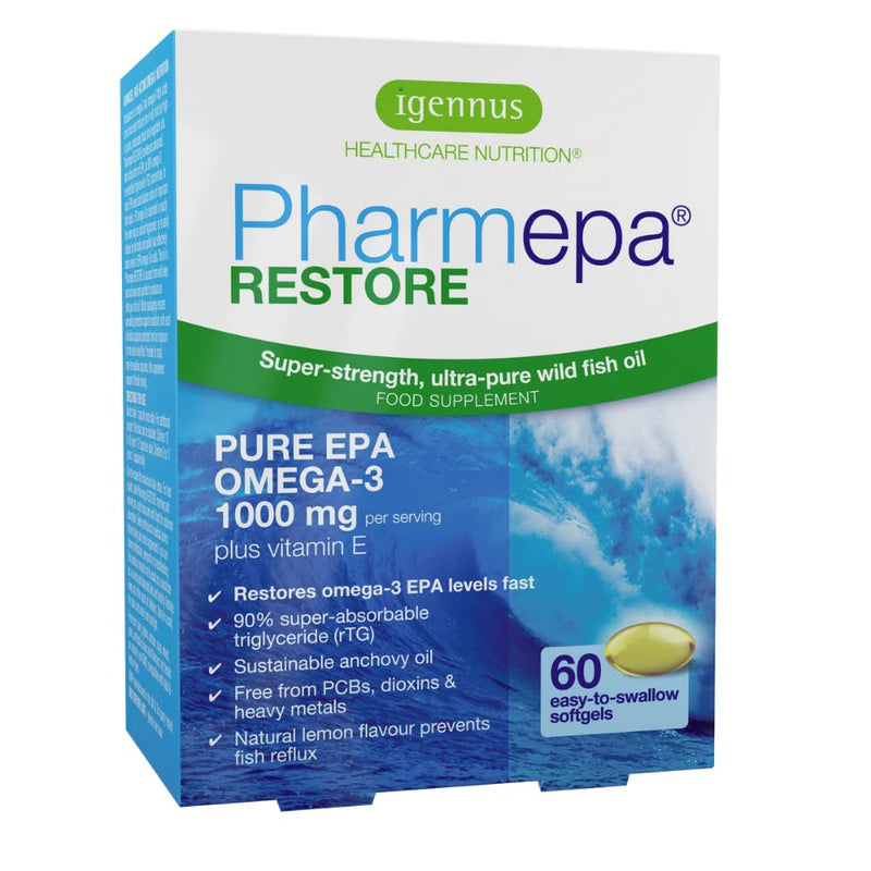 [Australia] - Pharmepa Restore - 1000 mg Pure EPA Omega-3 from Wild Fish Oil, 1-Month Supply - 60 Capsules 