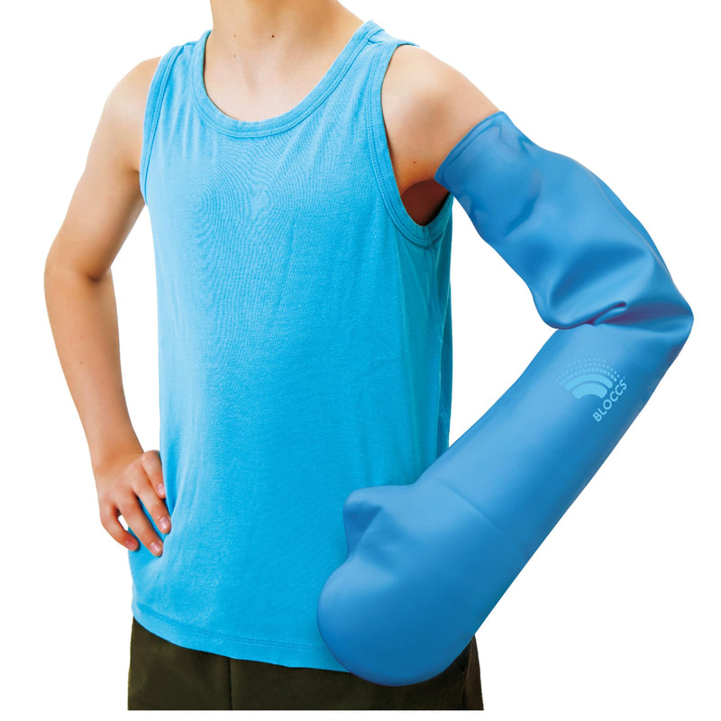 [Australia] - Bloccs Waterproof Cover for Plaster Cast Arm, Swim, Shower & Bathe. Watertight Protector - #CFA73-L - Child Full Arm (Large) L Single 