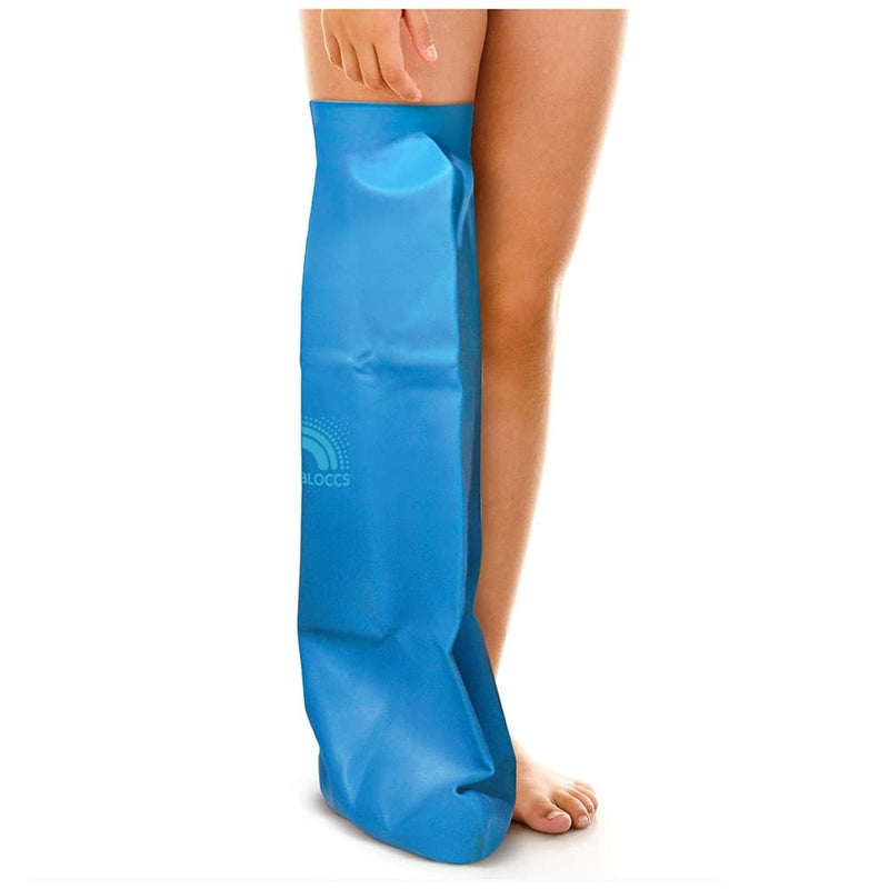 [Australia] - Bloccs Waterproof Plaster Cast Covers Leg, Swim, Shower & Bathe. Watertight Protector, Child Full Leg (Large) L 