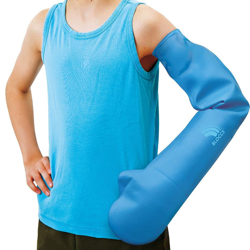 [Australia] - Bloccs Waterproof Cover for Plaster Cast Arm, Swim, Shower & Bathe. Watertight Protector - #CFA73-S - Child Full Arm (Small) S Single 