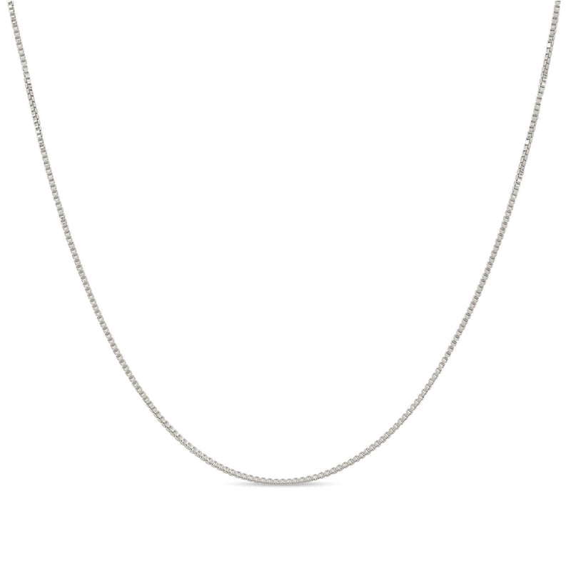 [Australia] - Sterling Silver Necklace - 1mm Box Chain - Hypoallergenic and Tarnish Resistant - Classic Design, Comfortable Fit - 12"- 40" - By Kezef Creations 14.0 Inches 