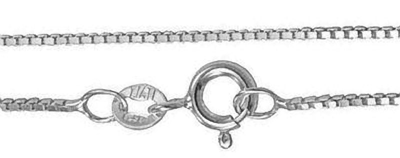 [Australia] - 18" Inch Box Link Chain Sterling Silver - Thicker than a trace Chain. 3.1 Grams. SVN100 