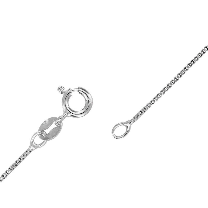 [Australia] - 22" Inch Box Link Chain Sterling Silver - Thicker than a trace Chain. 3.8 Grams. SVN100 