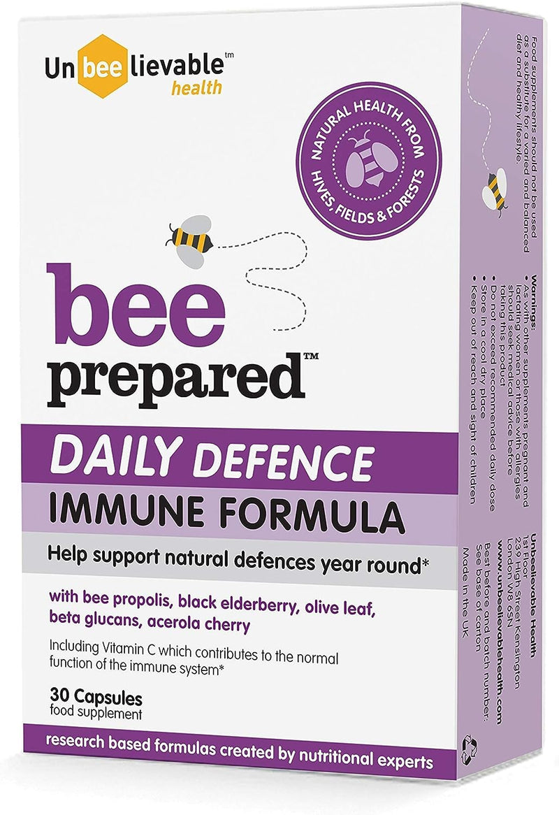 [Australia] - Unbeelievable Health Bee Prepared Daily Defence Immune System Formula - Created by Nutritional Experts - Contains Bee Propolis, Elderberry and More � Immunity Support Supplement 