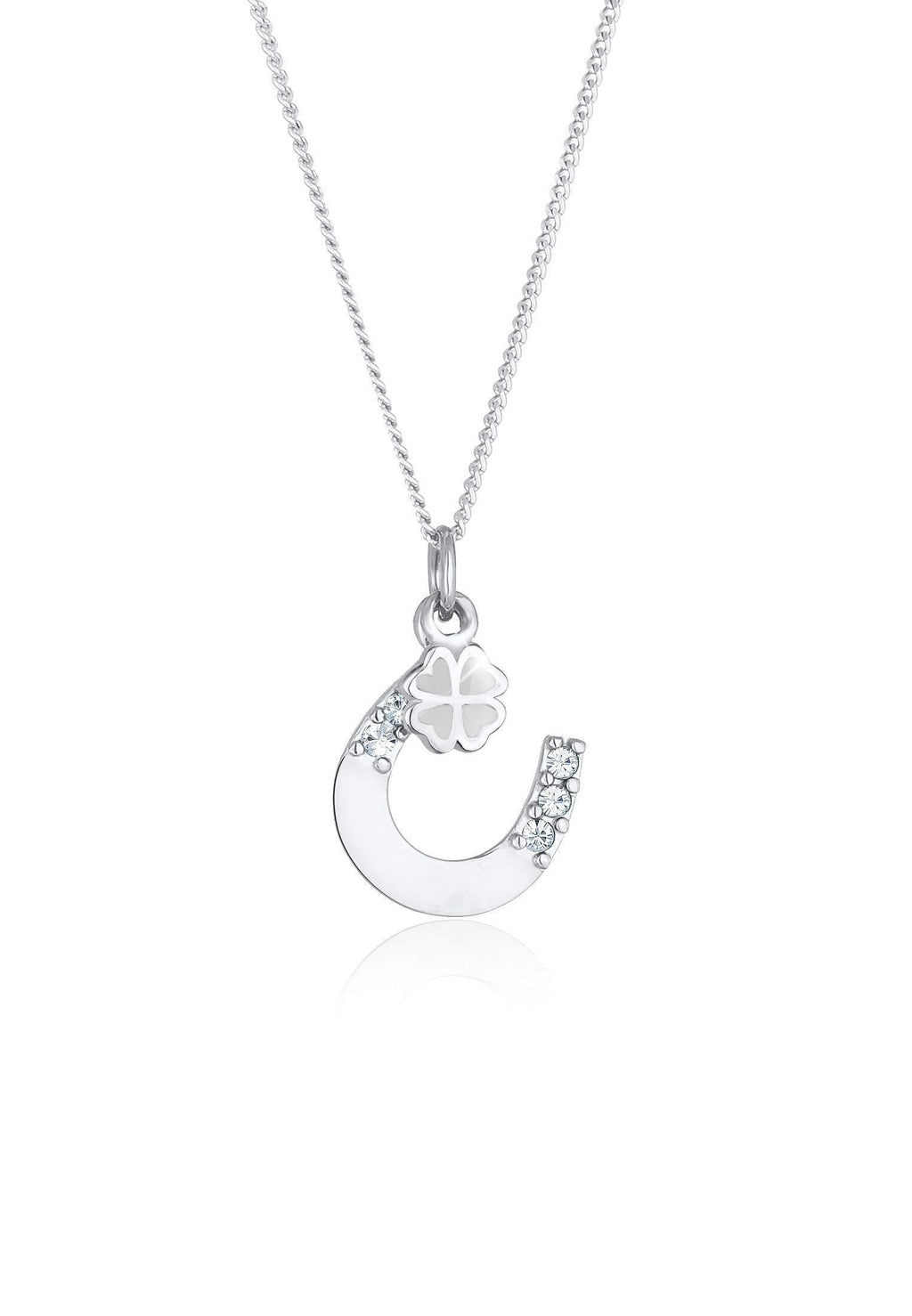 [Australia] - Elli Necklace Women Necklace with Horseshoe Pendant and Swarovski Crystals in 925 Sterling Silver 