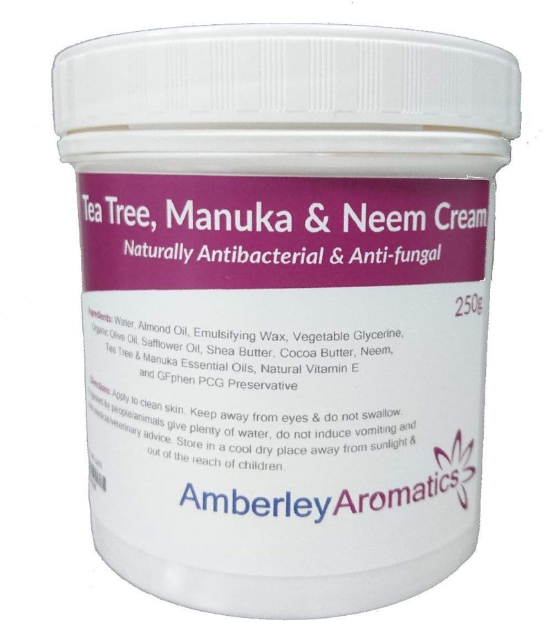 [Australia] - Tea Tree, Manuka & Neem Cream 250g - Antibacterial & Anti-fungal Skin Cream 