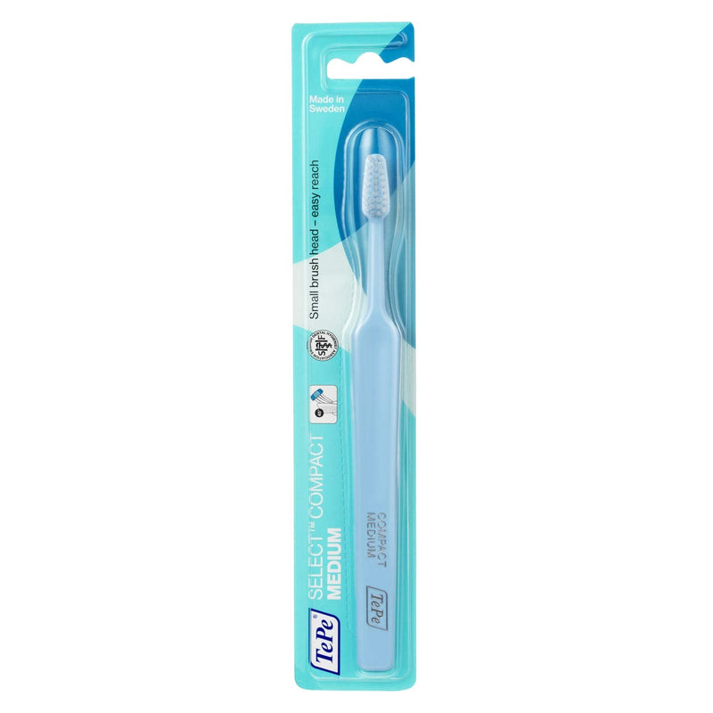 [Australia] - TePe Select Compact Medium Toothbrush / Small, user-friendly brush / 1 x Select Compact Medium brush 1x1 