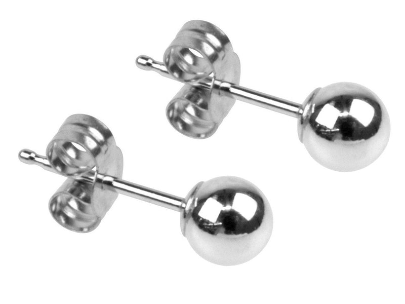 [Australia] - 3MM BALL/BEAD Sterling Silver Stud Earrings/Ear Studs - Plain & Discreet 