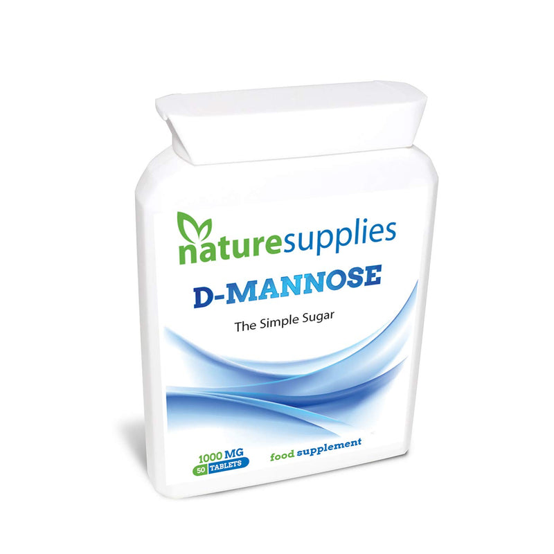 [Australia] - D-mannose Tablets 1000mg - Coated Tablet Easy to Swallow Longer Shelf Life 50 Pack - Suitable for Vegetarians and Vegans, A Premium Mannose Supplement from Naturesupplies 