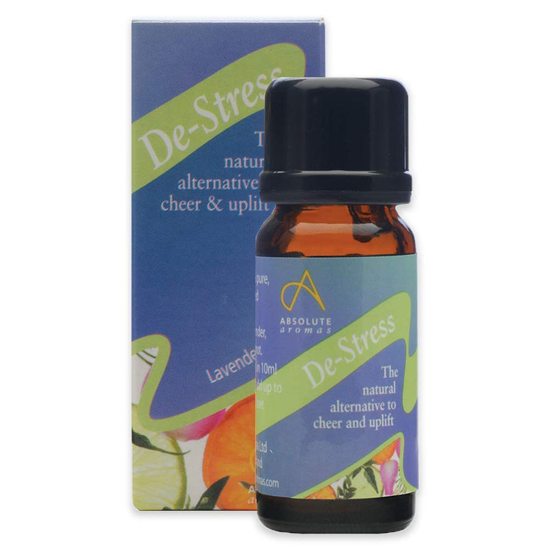 [Australia] - Absolute Aromas De-Stress Essential Oil Blend 10ml - 100% Pure Lavender, Jasmine, Frankincense and Ylang Ylang Essential Oils for Diffusers & Aromatherapy 