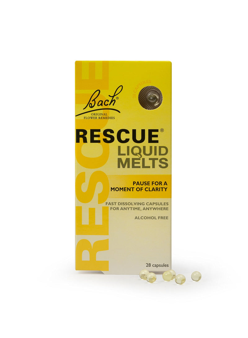 [Australia] - Rescue Remedy Day Liquid Melts, Alcohol Free, Flower Essences, Emotional Wellness and Balance, Travel Size, 28 Fast Dissolving Capsules 