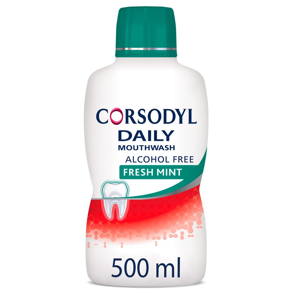 [Australia] - Corsodyl Mouthwash, Alcohol Free Daily Gum Care Mouthwash, Fresh Mint Flavour, 500 ml 