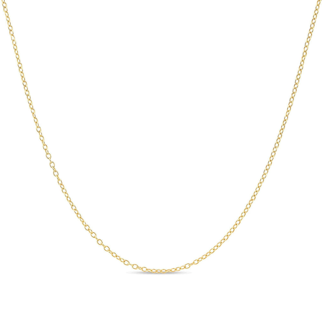 [Australia] - Cable Chain Necklace Sterling Silver Italian 1.3mm Gold Plated Nickel Free 14-36 inch 24.0 Inches 