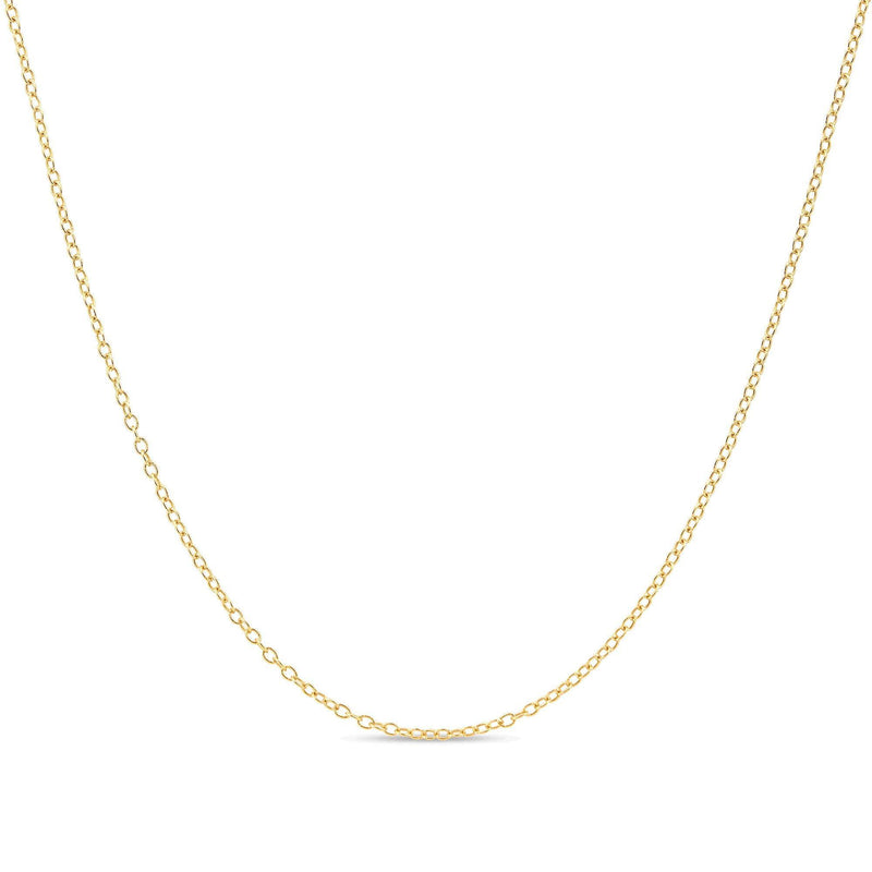 [Australia] - Cable Chain Necklace Sterling Silver Italian 1.3mm Gold Plated Nickel Free 14-36 inch 24.0 Inches 