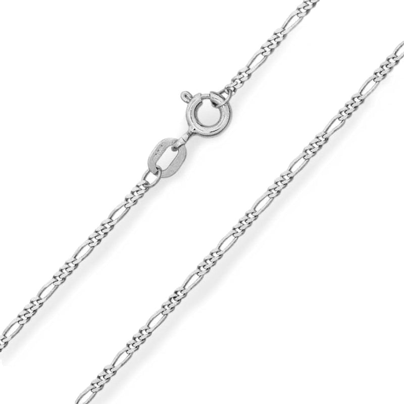 [Australia] - 925 Sterling Silver 1.2/1.55/2.1 MM Diamond Cut Figaro Chain Necklace for Women Men Unisex - 16" 18" 20" 22" 24" Inch 18.0 Inches 1.2MM 