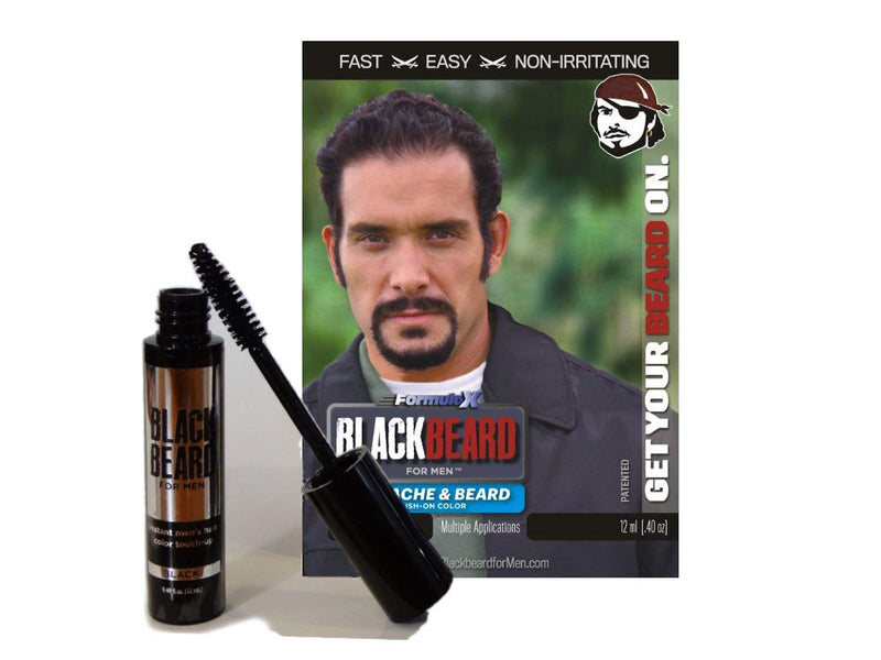 [Australia] - Blackbeard for Men - temporary brush on colour 12ml (0.40oz) BLACK (BLK-BRDBLK) BLK-BRDBLK 