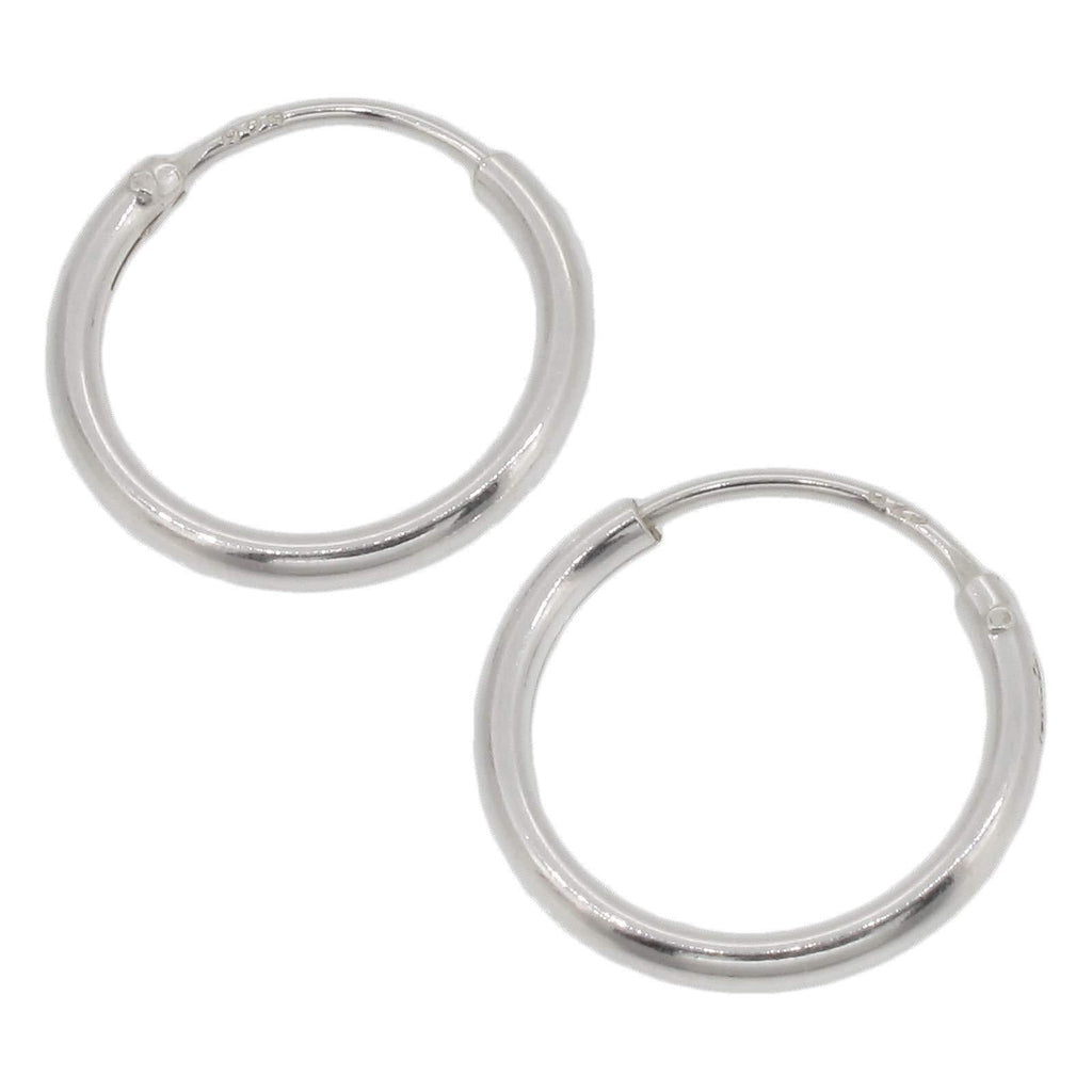 [Australia] - Touch Jewellery 925 Sterling Silver 12 mm Plain Hoop Earrings 