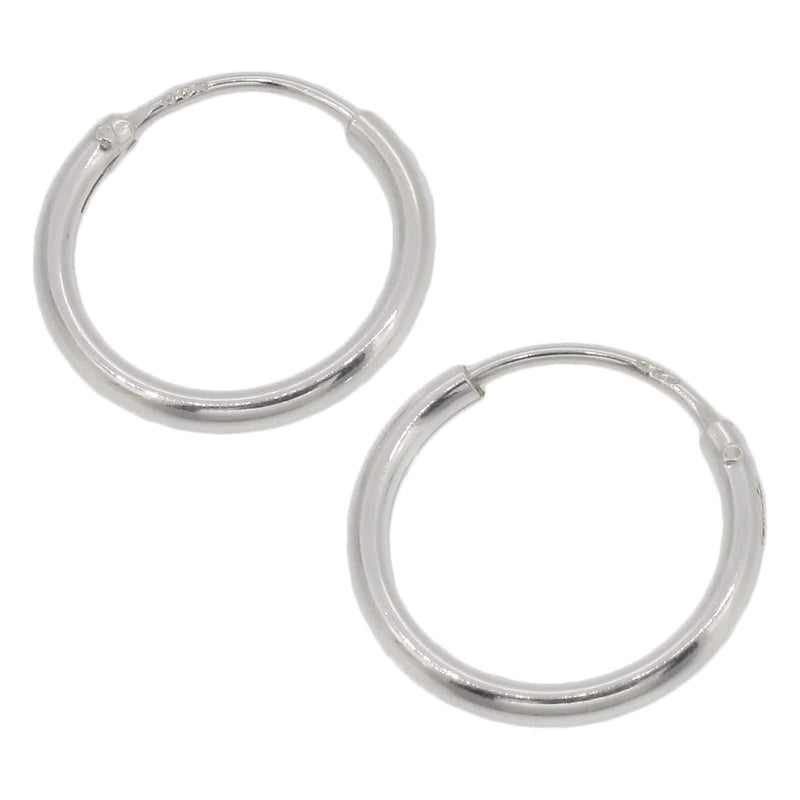 [Australia] - Touch Jewellery 925 Sterling Silver 12 mm Plain Hoop Earrings 