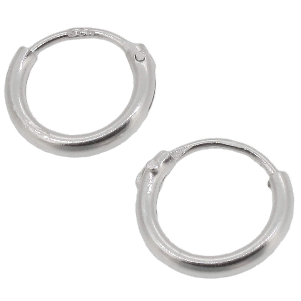 [Australia] - Touch Jewellery 925 Sterling Silver 8 mm Plain Micro Hoop Earrings Tiny 