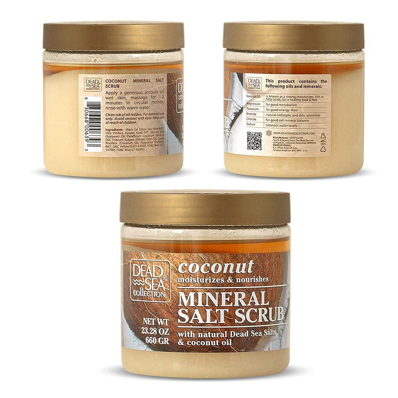 [Australia] - Dead Sea Collection Coconut Salt Scrub With Natural Dead Sea Minerals 23.28 OZ / 660 GR 