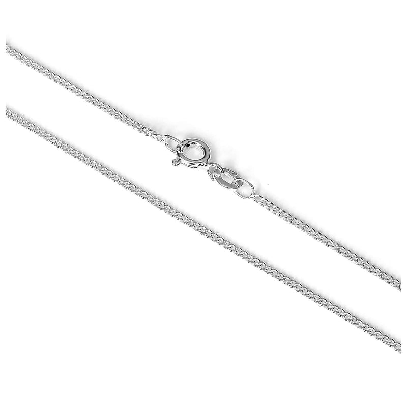 [Australia] - Sterling Silver Diamond Cut Curb Chain 16" 18" & 20" 46.0 Centimetres 