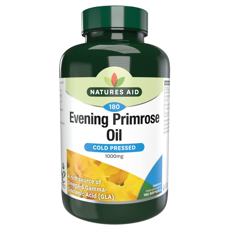 [Australia] - Natures Aid Evening Primrose Oil 1000 mg, Cold Pressed, Omega-6 GLA, 180 Softgel Capsules 