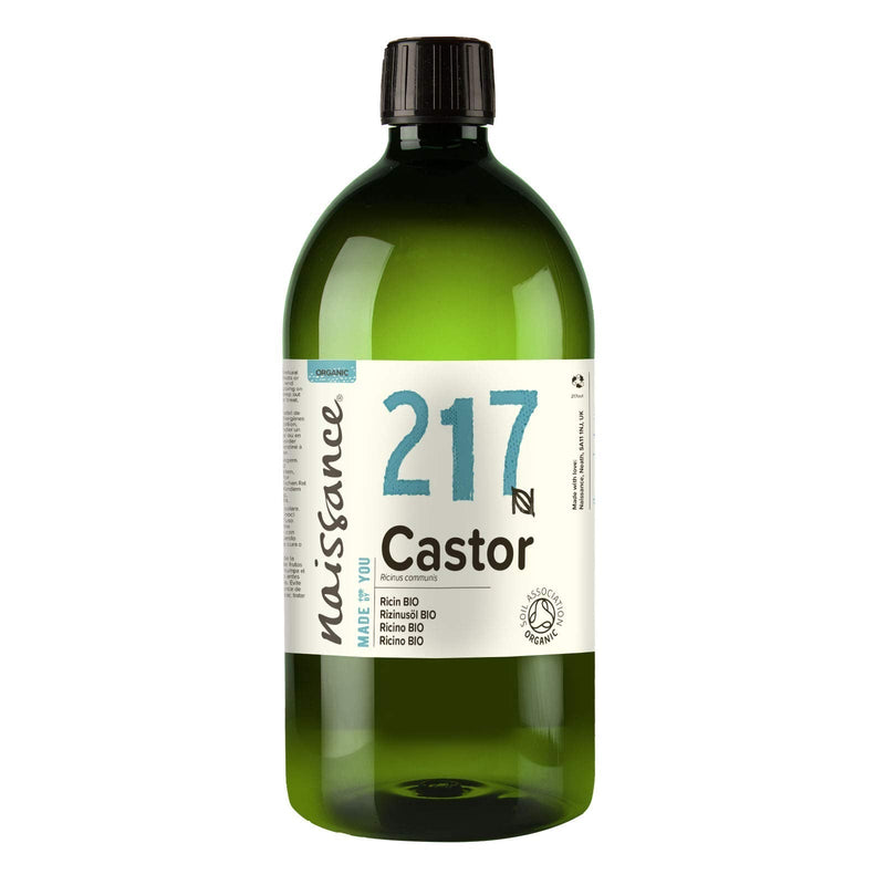 [Australia] - Naissance Certified Organic Castor Oil (no. 217) 1 Litre ‚Äì 100% Pure, Cold Pressed , Unrefined ‚Äì For Eyelashes, Hair, Eyebrows, Beard Growth, Nails, Skin, Massage ‚Äì Natural, Vegan, Hexane Free, No GMO 