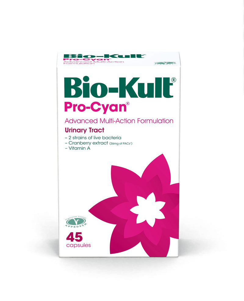 [Australia] - Bio-Kult Pro-Cyan Advanced Multi-Action Bacterial Formulation Targeting Urinary Tract with Cranberry Extract and Vitamin A – Pack of 45 Capsules 45 Count (Pack of 1) 