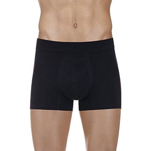 [Australia] - PROTECHDRY - Washable Urinary Incontinence Cotton Boxer Brief Underwear for Men, with Front Absorbent Area, Black Medium, 33-32" Waist M (Pack of 1) 