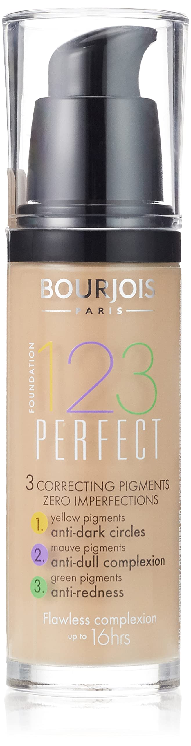 [Australia] - Bourjois 123 Perfect Medium Coverage Liquid Foundation 52 Vanilla, 30 ml (Pack of 1) 30 ml (Pack of 1) 