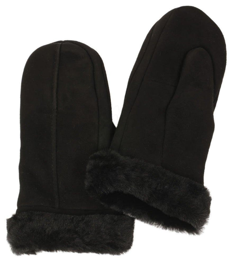 [Australia] - Simons Leather Womens Sheepskin Mittens In Black M 