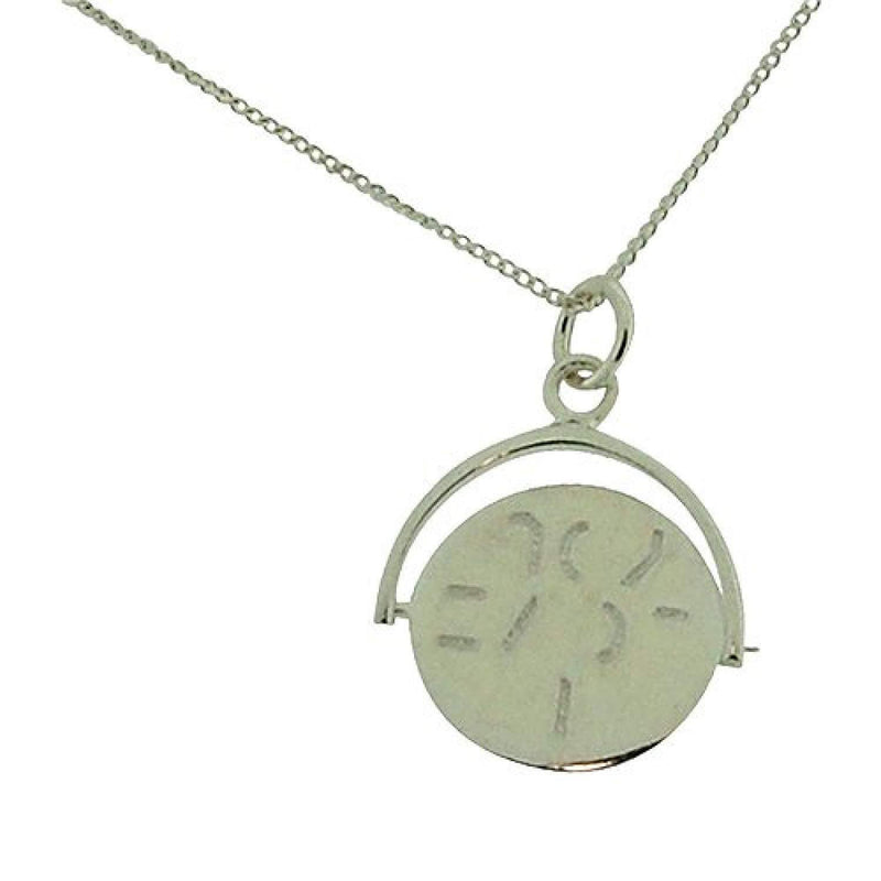 [Australia] - TOC Sterling Silver 'I Love You' Spinner Pendant Necklace 18" 