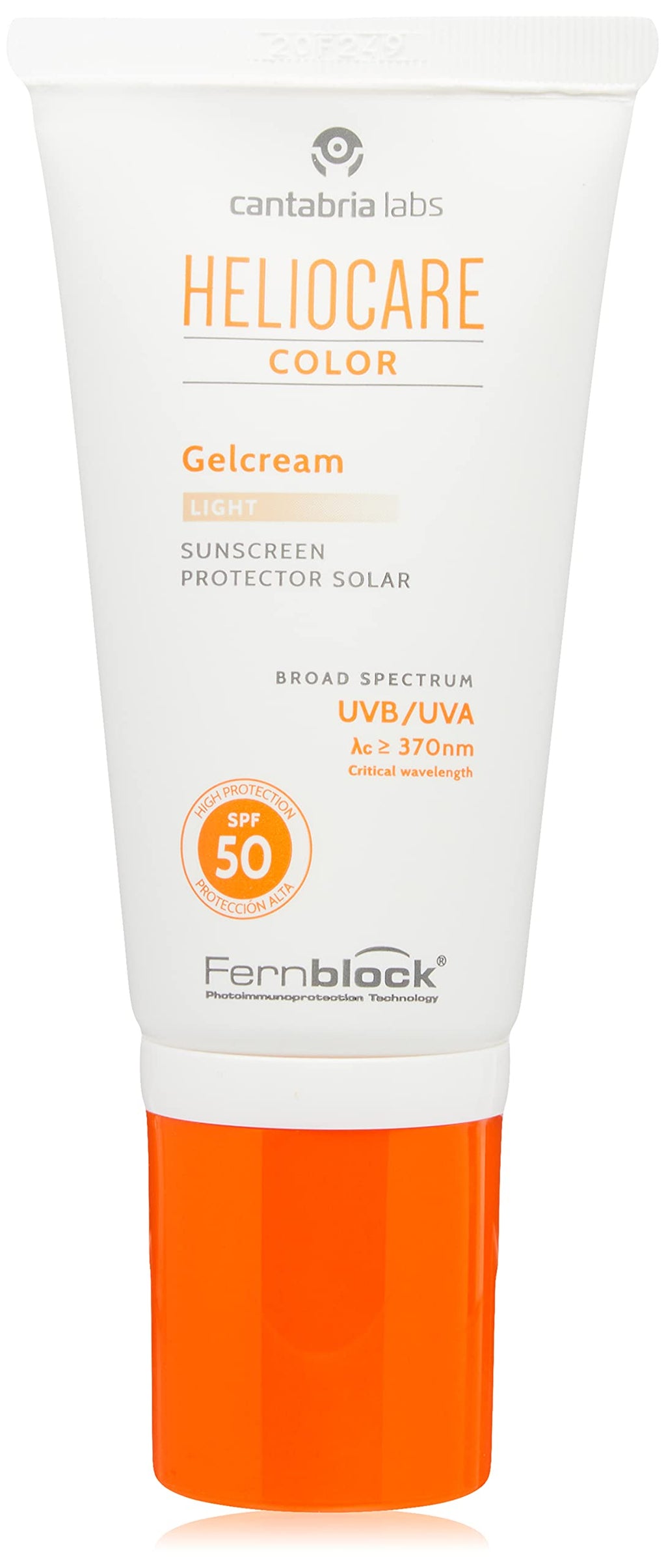 [Australia] - Heliocare Gelcream Colour Light SPF 50 50ml / Sun Cream For Face / Daily UVA UVB Anti-Ageing Sunscreen Protection / Suits All Skin Types / Natural-looking Foundation Coverage 