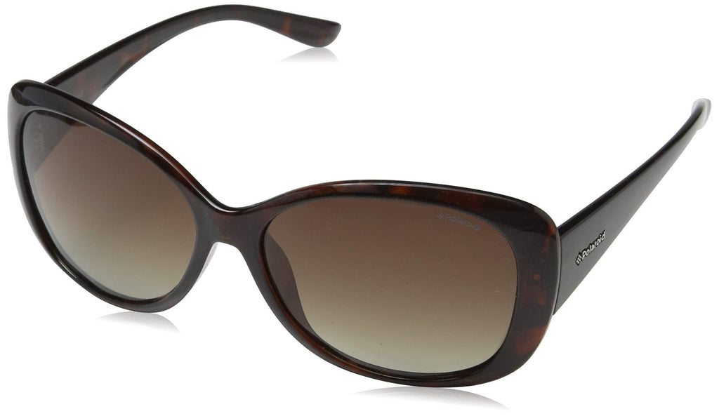 [Australia] - Polaroid women's P8317 Rectangular Sunglasses Havana/Brown Shaded Polarized 