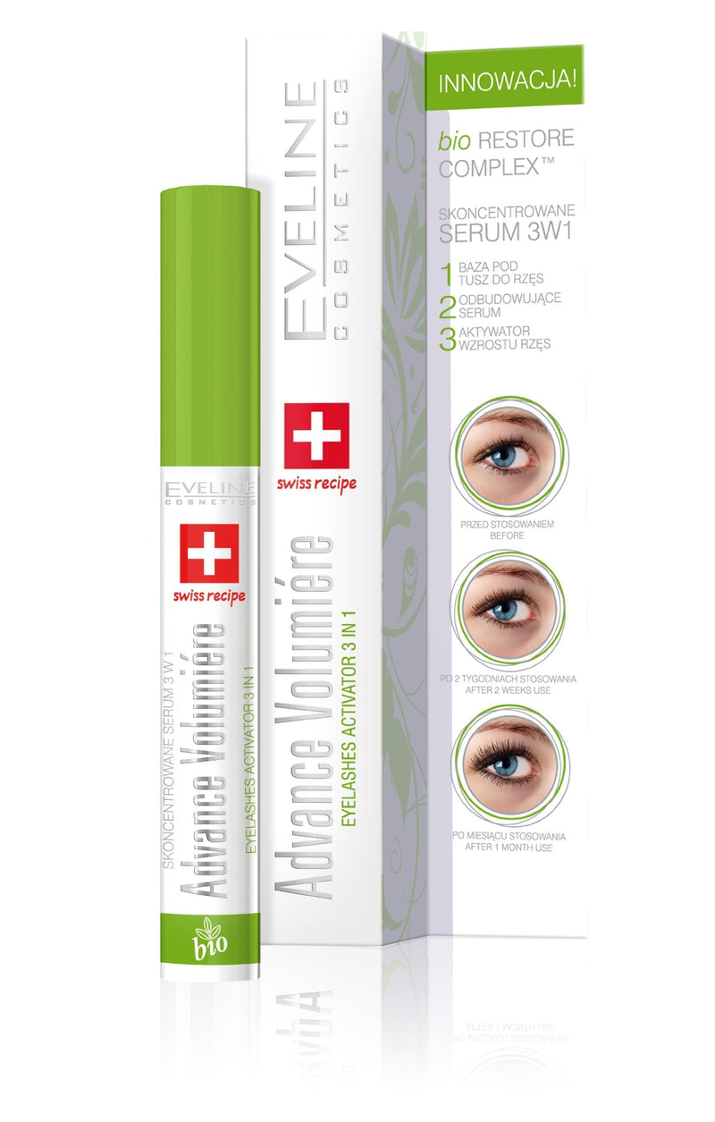 [Australia] - Eveline Cosmetics Concentrated Advance Volumiere Eyelash Growth Serum | 10ml | Strengthening and Thickening Long Lash Conditioner | Innovative Formula with Hyaluronic Acid 