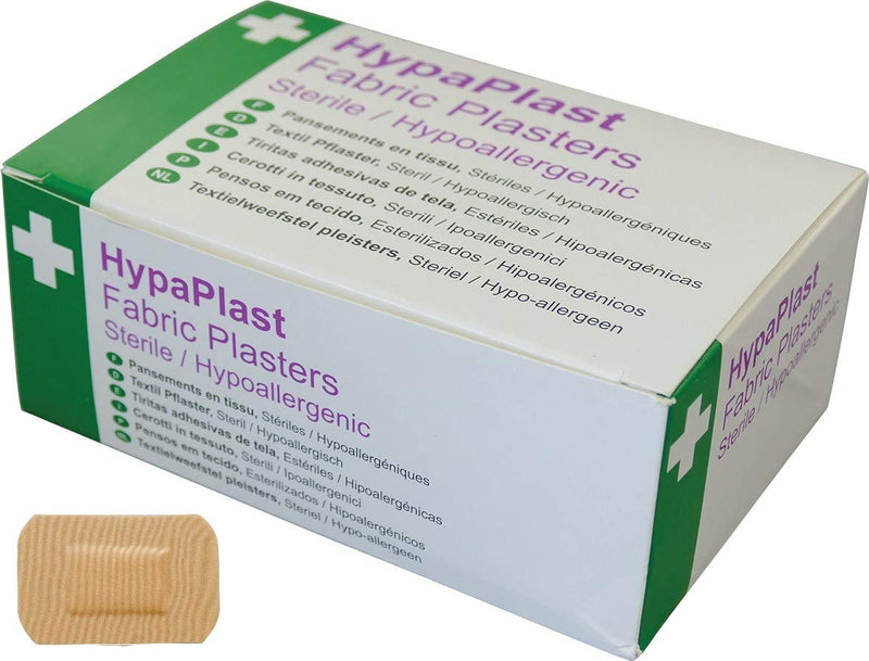 [Australia] - HypaPlast Large Fabric Plasters, 7.2x5cm (Pack of 100) Sterile Hypoallergenic 7.2 x 5cm (Pack of 100) 