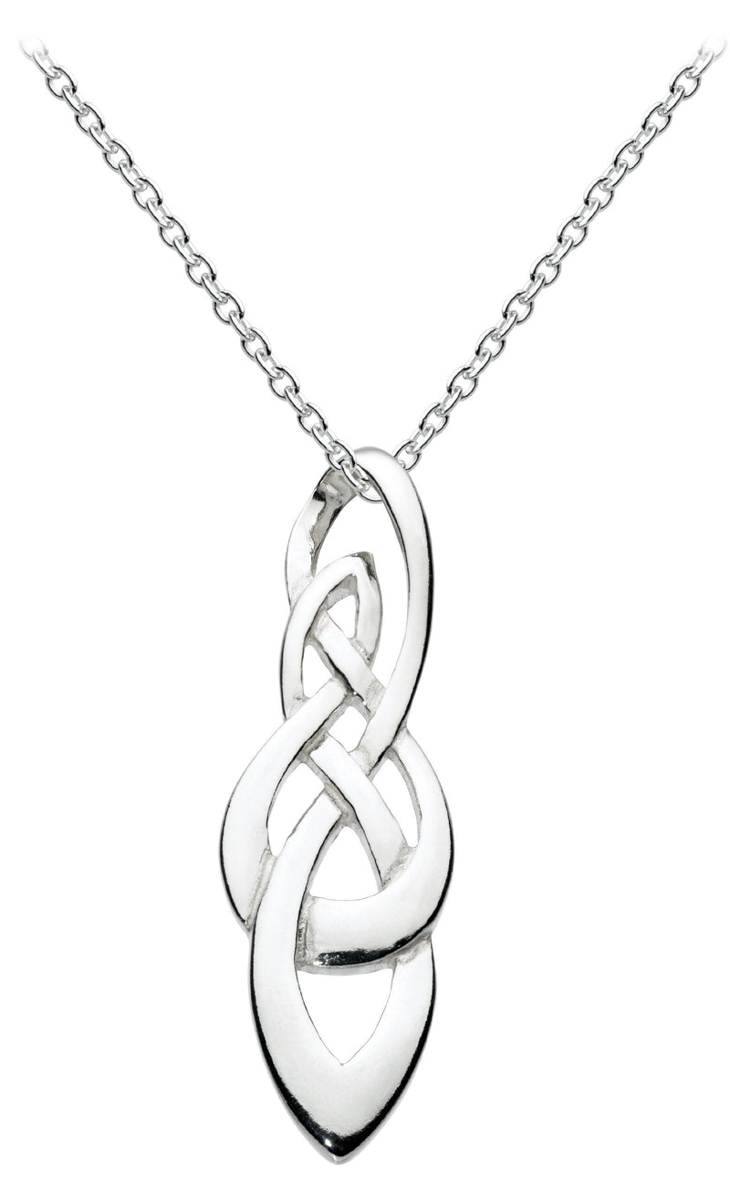 [Australia] - Heritage Womens Sterling Silver Celtic Plain Knot Necklace 9277HP, 18" 