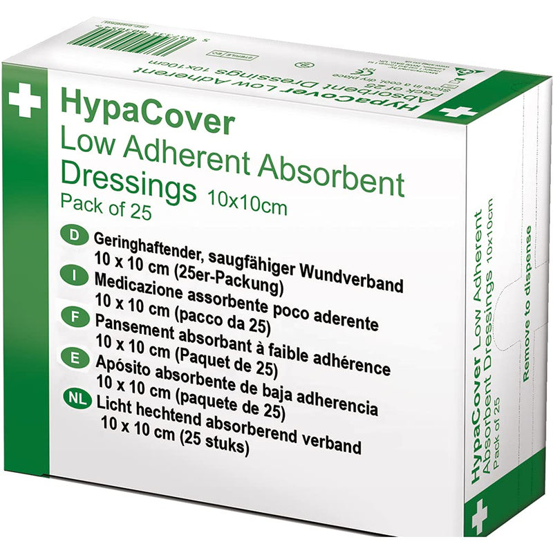 [Australia] - HypaCover Low Adherent Dressing Pads for Wounds Absorbent Dressing, 5x5cm (Pack of 25) 5x5 cm (Pack of 25) Pack of 25 