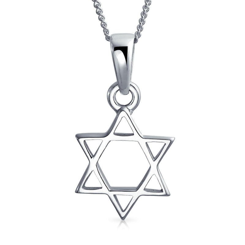 [Australia] - Simple Religious Magen Judaic Jewish Hanukkah Star Of David Pendant Necklace For Women For Bat Mitzvah 925 Sterling Silver 