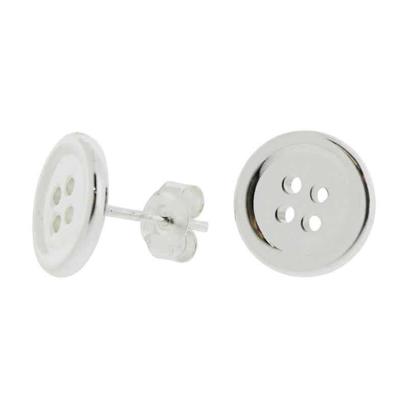 [Australia] - Katy Craig Premium Quality Button Earrings - Sterling Silver Gift 